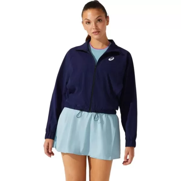 imageASICS Womens Match Woven Jacket Tennis ApparelPeacoat