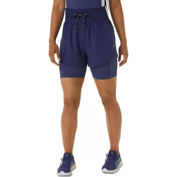 imageASICS Womens NAGINO 4IN Run Short ApparelIndigo Blue