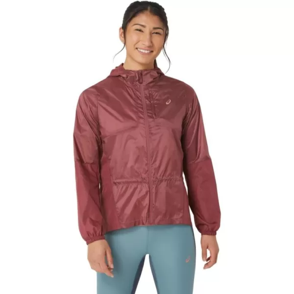 imageASICS Womens NAGINO PACKABLE RUN JACKET ApparelBrisket Red