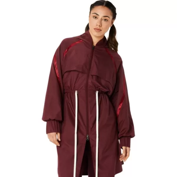 imageASICS Womens NAGINO WOVEN LONG JACKET ApparelPort Royal