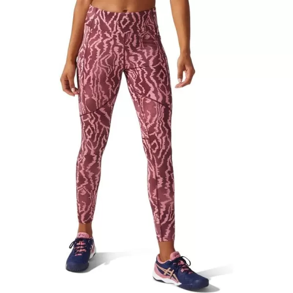 imageASICS Womens New Strong 92 Printed Tights ApparelDeep Mars Print