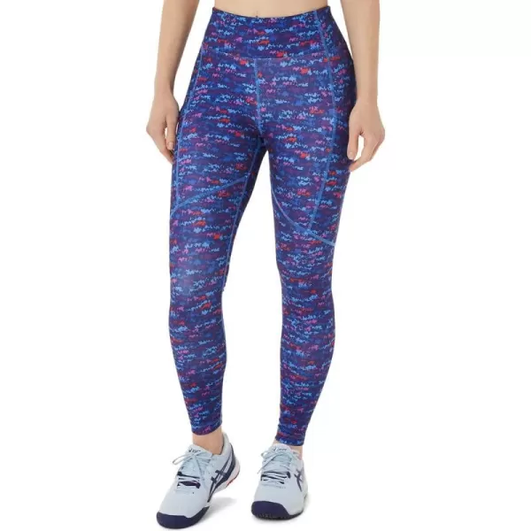 imageASICS Womens New Strong 92 Printed Tights ApparelTennis Japan Brushed Aop Orchid