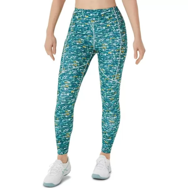 imageASICS Womens New Strong 92 Printed Tights ApparelTennis Japan Brushed Aop Soothing Sea