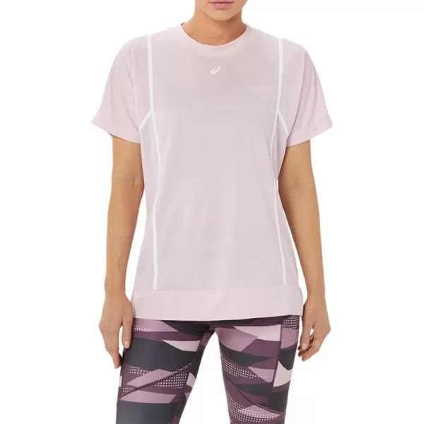 imageASICS Womens New Strong 92 Short Sleeve TOP Tennis ApparelBarely RoseBrilliant White