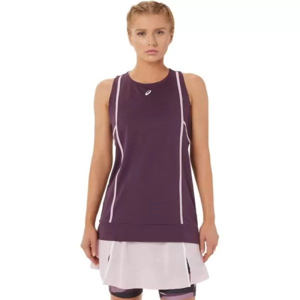 imageASICS Womens New Strong 92 Tank Tennis ApparelDeep PlumBarely Rose