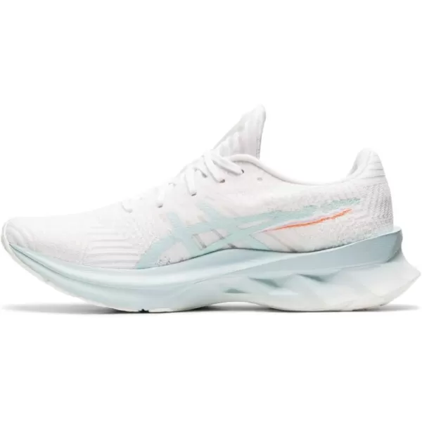 imageASICS Womens Novablast Running ShoesWhiteAqua Angel