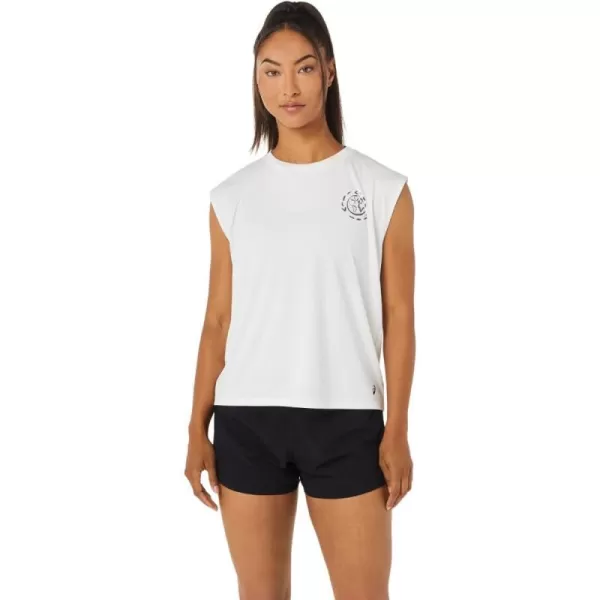 imageASICS Womens Ocean Waste Run TOP Running ApparelNatural White
