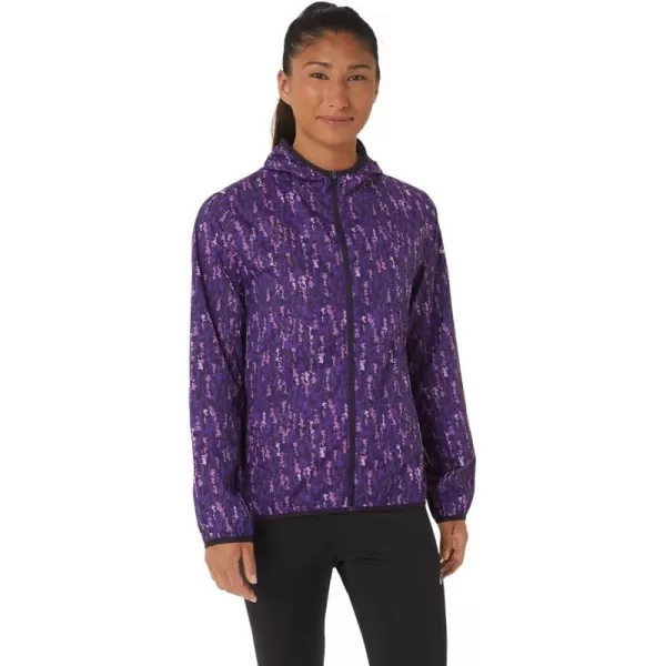 imageASICS Womens PACKABLE JACKET Running ApparelOrchid BrushstrokeNightshade
