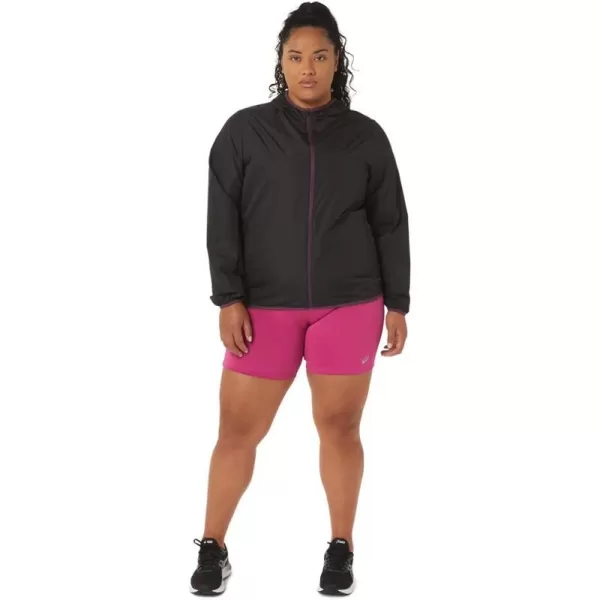 imageASICS Womens PACKABLE JACKET Running ApparelPerformance BlackDeep Plum