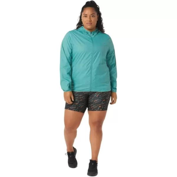 imageASICS Womens PACKABLE JACKET Running ApparelSage SpacedyeClear Blue