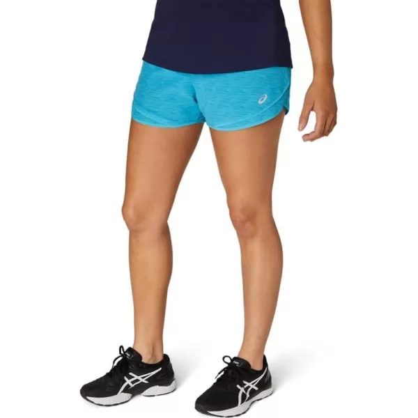imageASICS Womens PR Lyte 25 Run Short ApparelDigital Aqua Spacedye Print