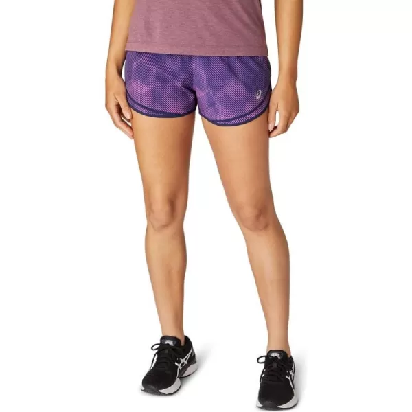 imageASICS Womens PR Lyte 25 Run Short ApparelDigital Grape PrintPeacoat