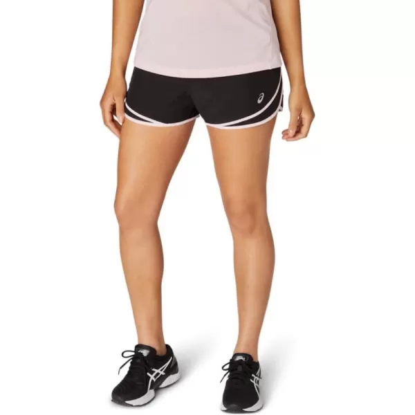 imageASICS Womens PR Lyte 25IN Run Short Running ApparelPerformance Black EmbossPink Salt