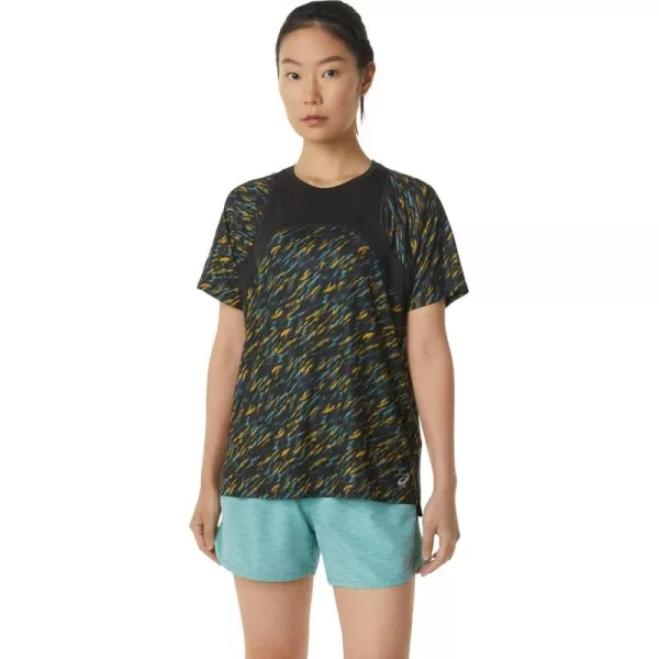 imageASICS Womens PR Lyte Run Short Sleeve ApparelNight ShadeSage Print