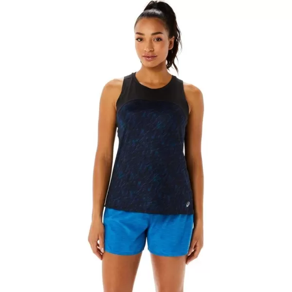 imageASICS Womens PR Lyte Run Tank ApparelNight ShadeLake Drive Print