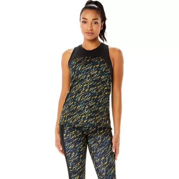 imageASICS Womens PR Lyte Run Tank ApparelNight ShadeSage Print
