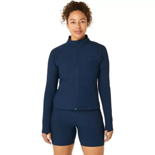 imageASICS Womens RIB JACKET TRAINING ApparelFrench Blue