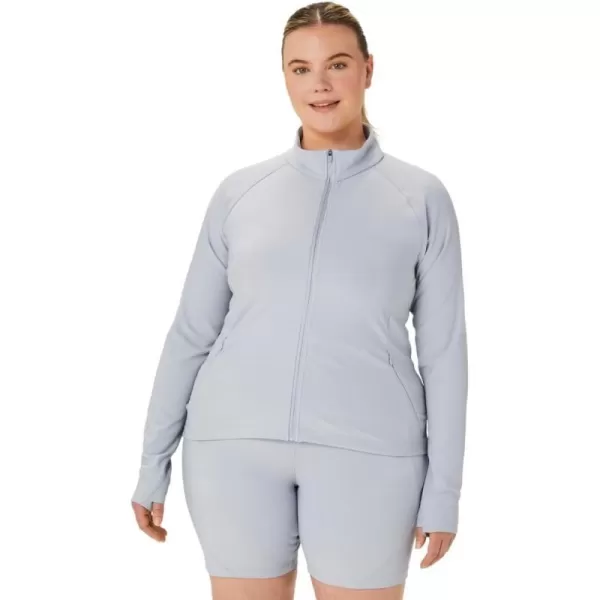 imageASICS Womens RIB JACKET TRAINING ApparelPiedmont Grey