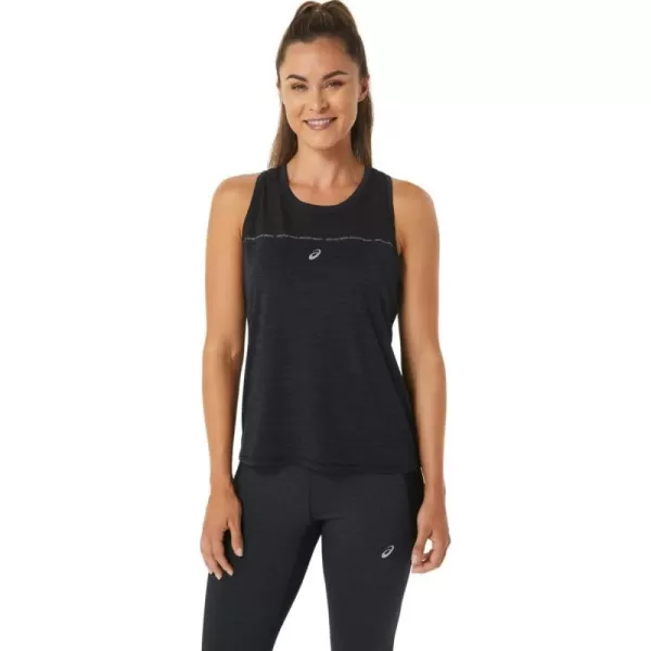 imageASICS Womens Race Tank ApparelPerformance BlackCharcoal Grey