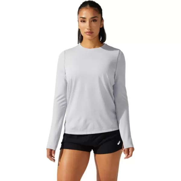 imageASICS Womens ReadySet II Long Sleeve TOP ApparelMid Grey