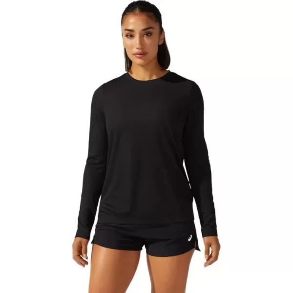 imageASICS Womens ReadySet II Long Sleeve TOP ApparelPerformance Black