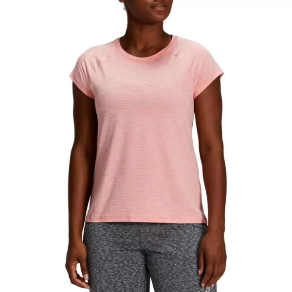 imageASICS Womens Short Sleeve Linear Training Top Running ApparelGuava Spacedye