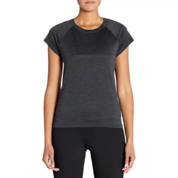 imageASICS Womens Short Sleeve Linear Training Top Running ApparelPerformance Black Spacedye
