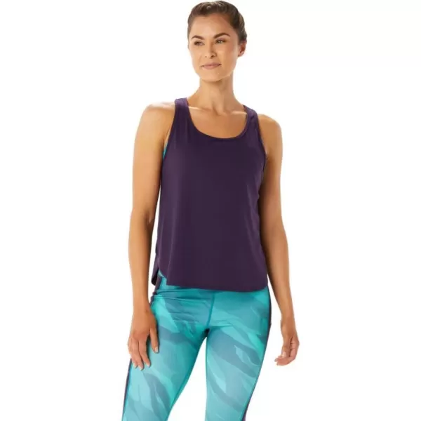 imageASICS Womens Side Slit Sleeveless TOP ApparelNight Shade