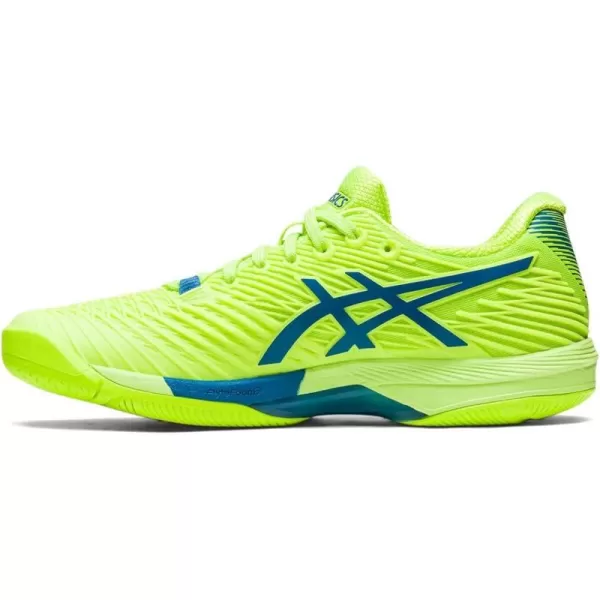 imageASICS Womens Solution Speed FlyteFoam 2 Tennis ShoesHazard GreenReborn Blue