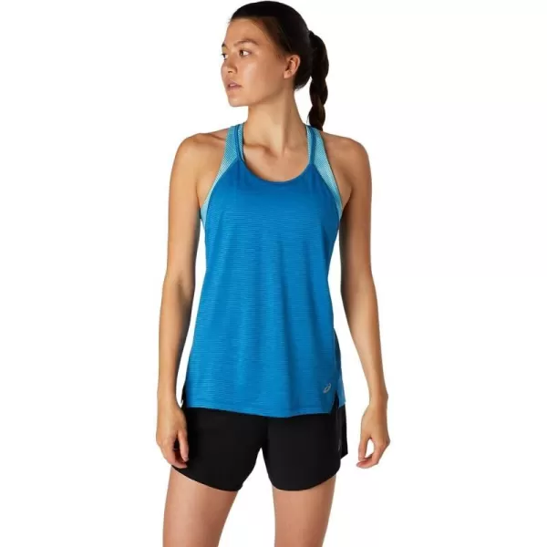 imageASICS Womens Strappy Tank Training ApparelReborn Blue Spacedye