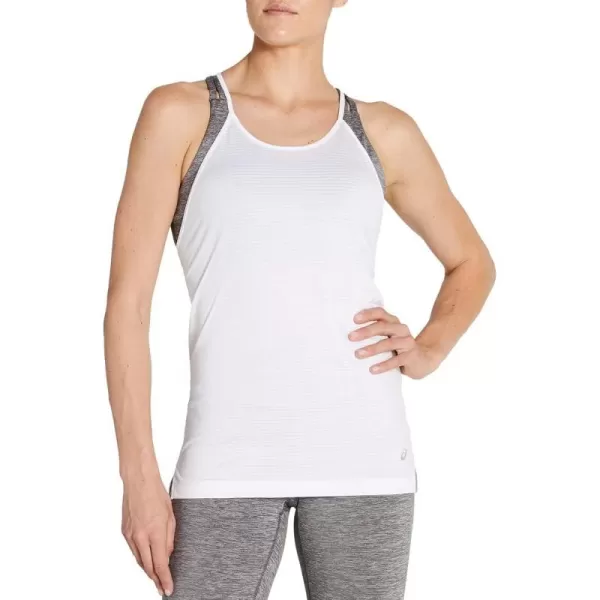 imageASICS Womens Strappy Tank Training ApparelWhite Spacedye