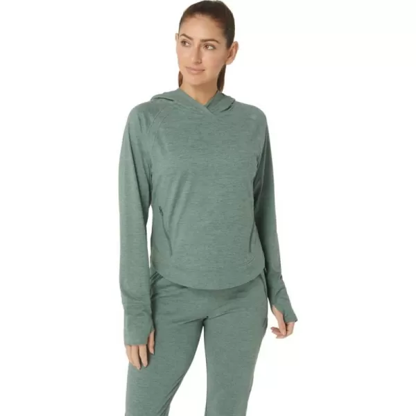 imageASICS Womens TECH PO HOODIE 20 ApparelIvy Spacedye