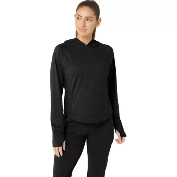 imageASICS Womens TECH PO HOODIE 20 ApparelPerformance Black Spacedye