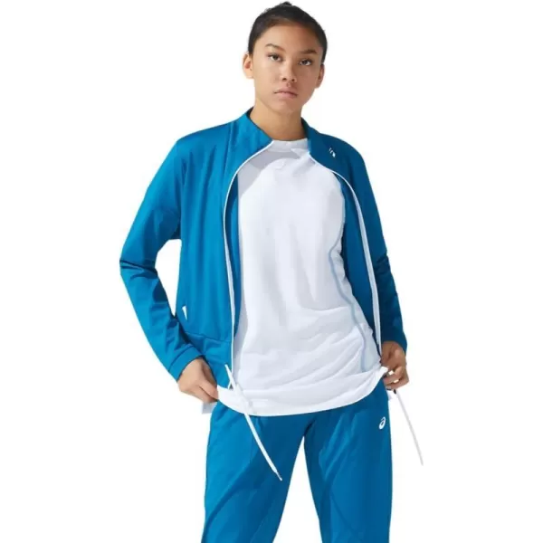 imageASICS Womens TENNIS STRONG 92 JACKETDeep Sea TealBrilliant White