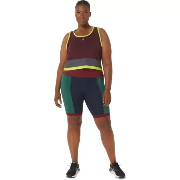 imageASICS Womens The New Strong rePURPOSED Biker ApparelNavyCardinalForest