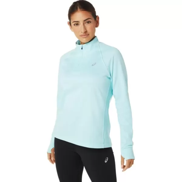 imageASICS Womens Thermopolis 14 Zip ApparelClear Blue Heather