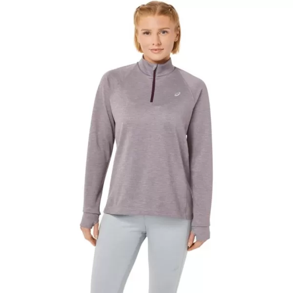 imageASICS Womens Thermopolis 14 Zip ApparelDeep Mars Heather