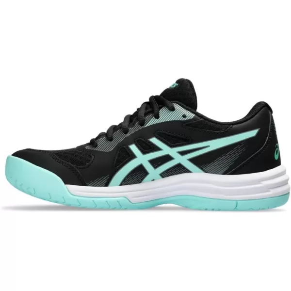 imageASICS Womens Upcourt 5 Indoor Sport ShoeBlackIlluminate Mint