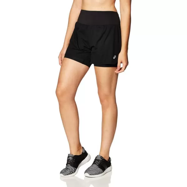 imageASICS Womens Ventilate 2N1 35 Short Running ApparelPerformance Black
