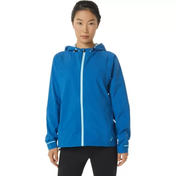 imageASICS Womens WATERPROOF JACKET ApparelLake DriveClear Blue