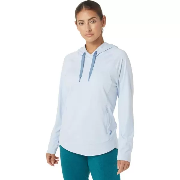 imageASICS Womens Womens TECH PO HOODIE ApparelSoft Sky Spacedye