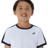 imageASICS BOYS TENNIS Short Sleeve TOP TENNIS Apparel M BRILLIANT WHITEMIDNIGHT