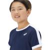 imageASICS BOYS TENNIS Short Sleeve TOP TENNIS Apparel M MIDNIGHTBRILLIANT WHITE