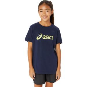 imageASICS Kids LOGO Short Sleeve TEE TRAINING Apparel M MIDNIGHT