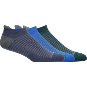 imageASICS Unisex CUSHION LOW CUT 3 PK SOCKS Training AccessoriesSaxon GreenIndigo FogIllusion Blue