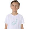 imageASICS Kids SPIRAL GRAPHIC Short Sleeve TEE Training Apparel L BRILLIANT WHITE