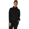 imageASICS Womens FRENCH TERRY HIGH NECK TOP Training ApparelPerformance Black