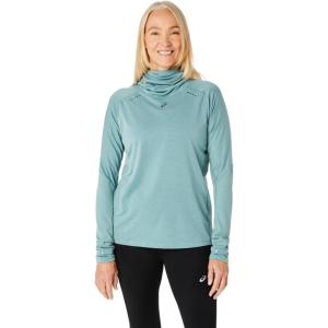 imageASICS Womens METARUN WINTER Long Sleeve HOODIE Running ApparelCeladon
