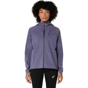 imageASICS Womens METARUN Waterproof Jacket Running ApparelGreyish Purple
