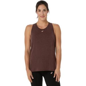 imageASICS Womens NAGINO RUN ADJUSTABLE TANK Running ApparelCoffee Heather